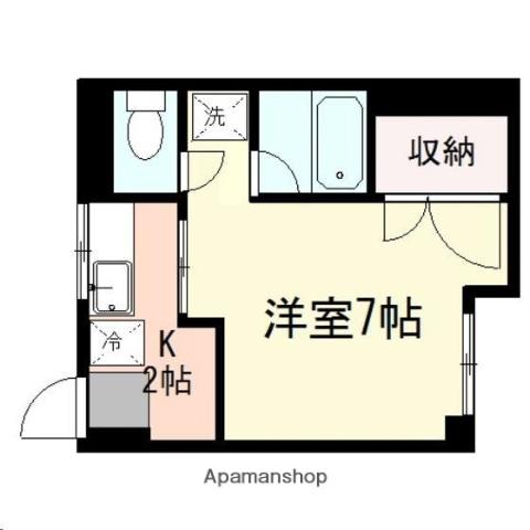 ジュネパレス(1K/4階)の間取り写真