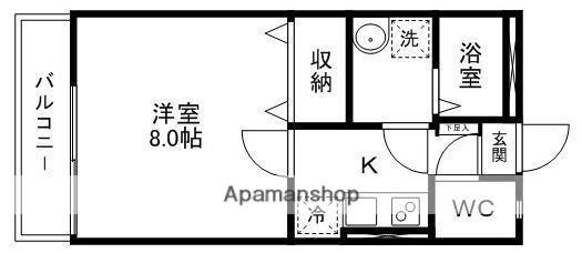 レスポワール(1K/1階)の間取り写真