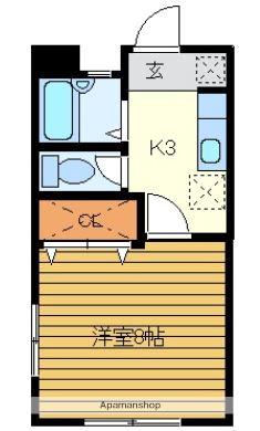 サンライズキューブ(1K/1階)の間取り写真
