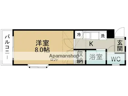 ドミール永和台(1K/2階)の間取り写真