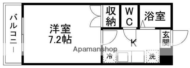 ドミール永和台(1K/1階)の間取り写真