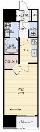 アークデュオ仙台苦竹(1K/1階)の間取り写真