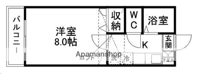 サンガーデン風(1K/1階)の間取り写真
