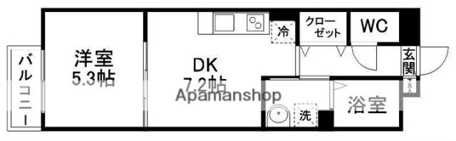S-BASE NANKODAI(1DK/1階)の間取り写真