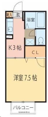 セフィラ中島丁(1K/1階)の間取り写真