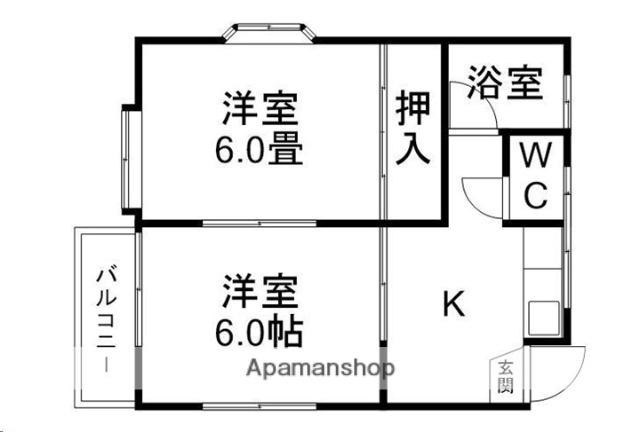 八乙女STビル(2K/2階)の間取り写真
