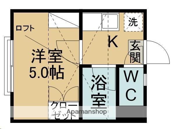 タイズ.Ⅰ(1K/2階)の間取り写真