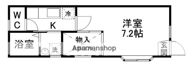 CCDヒルズ(1K/1階)の間取り写真