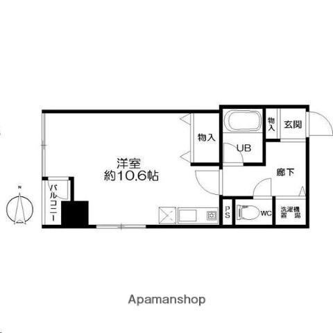 リエス支倉町(ワンルーム/6階)の間取り写真