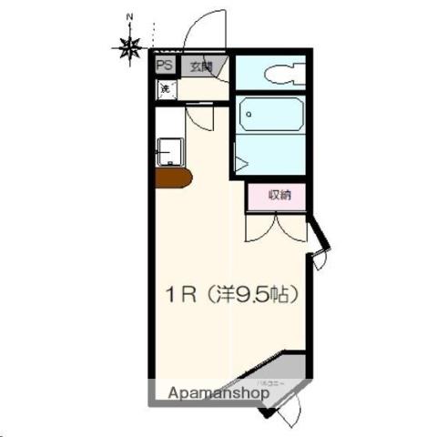 プランドビル八幡Ⅱ(ワンルーム/2階)の間取り写真