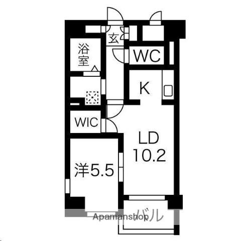 EGLANTYNE(1LDK/2階)の間取り写真