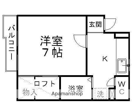 ピースフル泉12(1K/1階)の間取り写真
