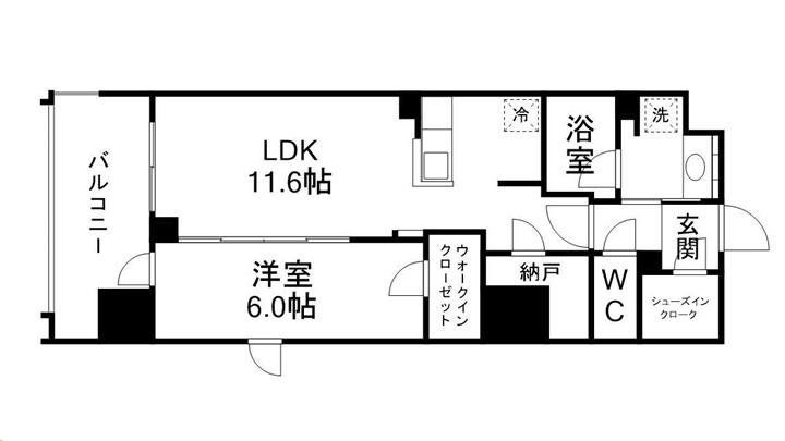 グランカーサ一番町(1SLDK/5階)の間取り写真