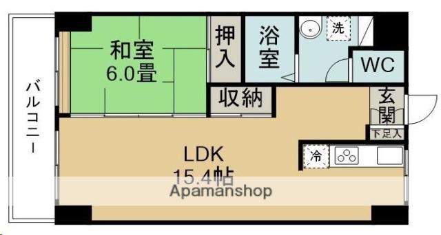 グレース八乙女(1LDK/5階)の間取り写真