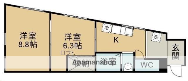 CCDブルックリン(2K/1階)の間取り写真