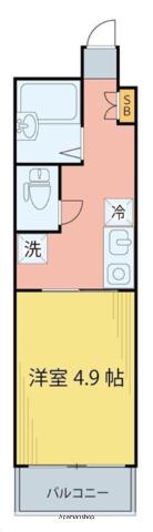 プラウディア宮城野(1K/5階)の間取り写真