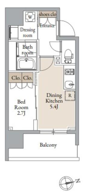 シーズンフラッツSENDAI イースト(1DK/7階)の間取り写真