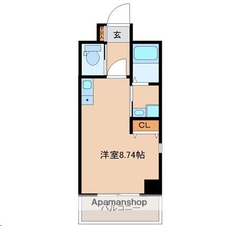 LUNA仙台東口(ワンルーム/8階)の間取り写真