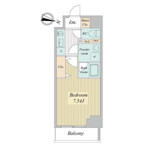 トゥールタ春日町(1K/4階)の間取り写真