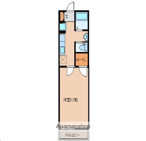 フォルクローレA(1K/2階)の間取り写真