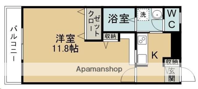 GRAND CROIX(1K/2階)の間取り写真