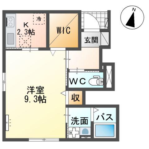 鶴が丘4丁目アパート(1K/1階)の間取り写真