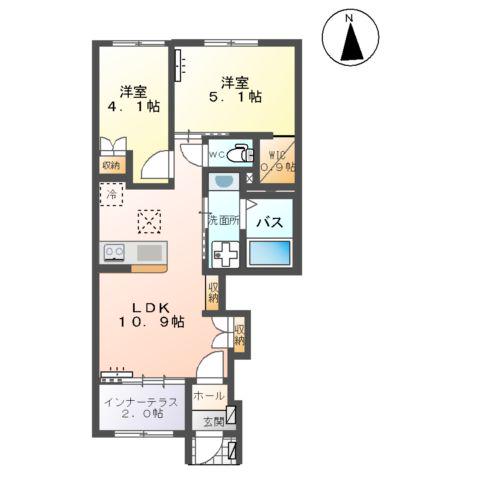 小田原3丁目アパート(2LDK/1階)の間取り写真