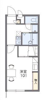 レオパレス宮城郷(1K/2階)の間取り写真