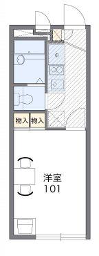 レオパレストゥウィンクルダイヤ(1K/1階)の間取り写真