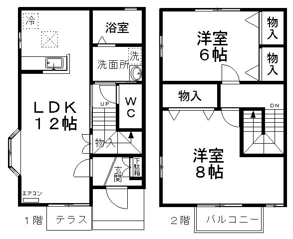 リーヴＡ(2LDK)の間取り写真