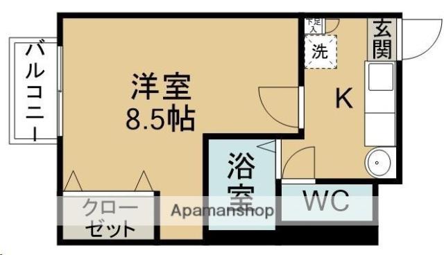 スターブルー子平町(1K/1階)の間取り写真