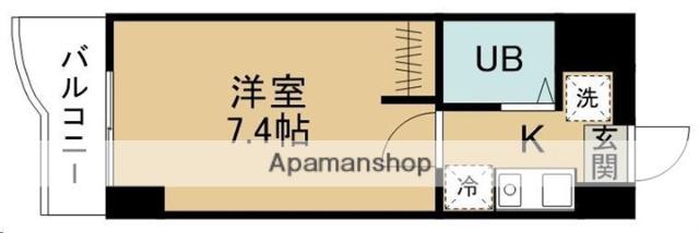 ランドマーク支倉(1K/2階)の間取り写真