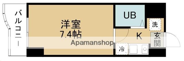 ランドマーク支倉(1K/6階)の間取り写真