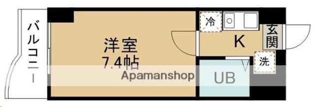 ランドマーク支倉(1K/4階)の間取り写真