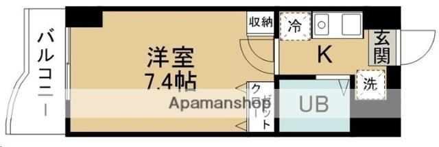 ランドマーク支倉(1K/6階)の間取り写真