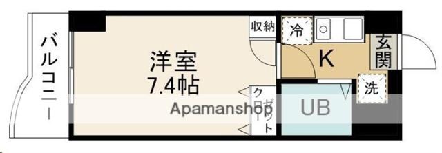 ランドマーク支倉(1K/9階)の間取り写真