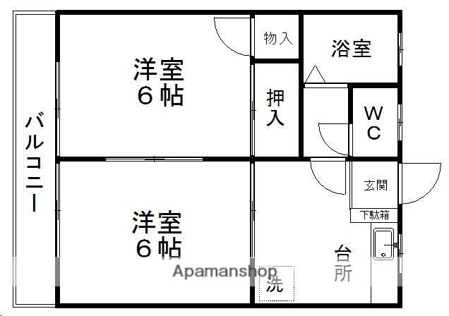 ステーションハイム国見(2K/2階)の間取り写真