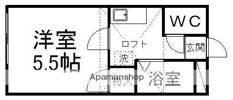 ドウェリング斎藤7(1K/2階)の間取り写真