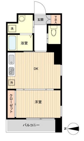 LA DOUCEUR片平(1DK/7階)の間取り写真