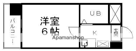 ベルシティ苦竹(1K/3階)の間取り写真
