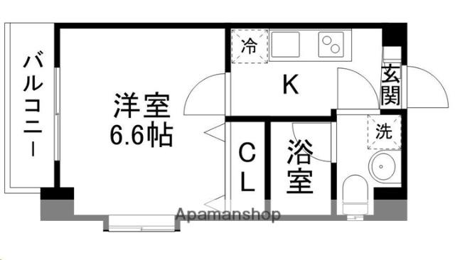 メゾンHEISEI(1K/3階)の間取り写真