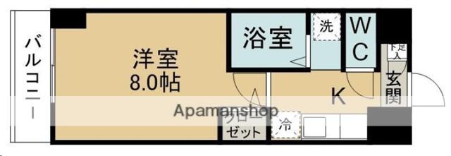 ベルハイム山手町(1K/5階)の間取り写真