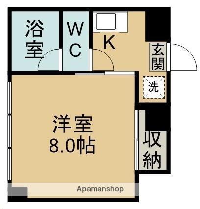 メゾンホワイト(1K/2階)の間取り写真
