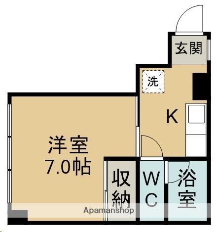 メゾンホワイト(1K/2階)の間取り写真