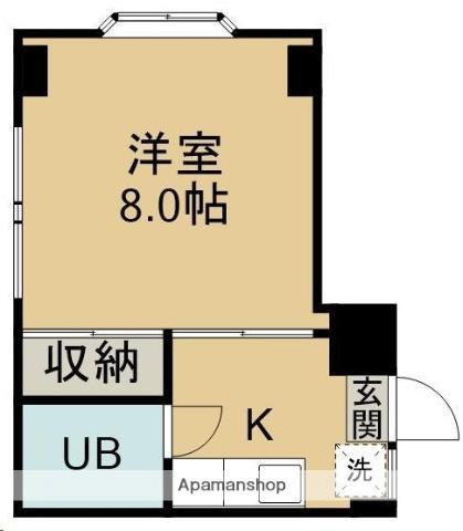 メゾンホワイト(1K/2階)の間取り写真