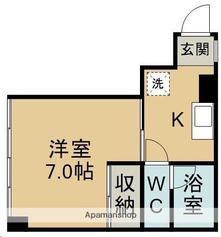 メゾンホワイト(1K/1階)の間取り写真