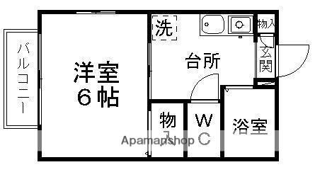 セブンハイツ(1K/2階)の間取り写真
