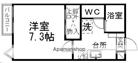 コーポ橘(1K/1階)の間取り写真