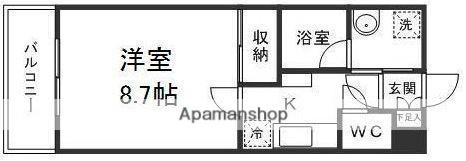 ヴァンヴェール柴崎(1K/1階)の間取り写真