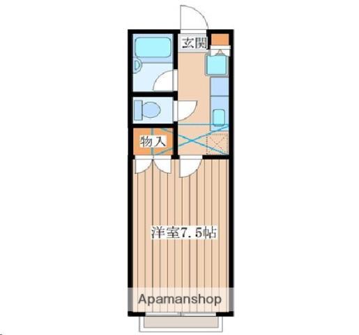 マルシェみずほ台(1K/2階)の間取り写真
